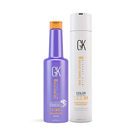 Global Keratin GK Hidratantni regenerator -Bombshell za plavušu i sivu kosu uklanja žute mesingane tonove za ženu