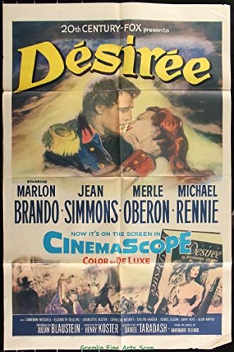 Desiree = Marlon Brando Originalni filmski poster na jednom listu, Brandoova veličanstvena slika