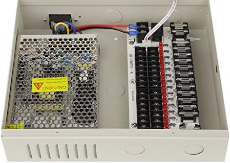 Xenocam 16 kanal port 12V DC 10 Amp Amper sa staklenim osiguračem Distribuirani okvir za napajanje za CCTV DVR sigurnosni sustav i