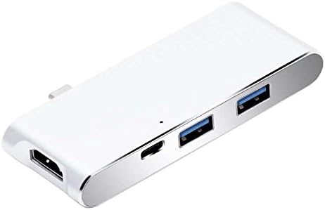 KIKERTECH USB C Hub, USB Type C adapter 3.1 s priključkom za punjenje tipa C, USB 3.0, dva USB 2.0, čitač SD kartica, za MacBook Pro