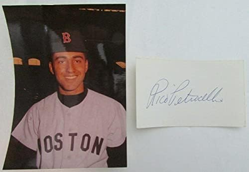 Rico Petrocelli 1967. Boston Red Socks potpisao je karticu veličine 3v5 s fotografijom 5v7 158525-izrezani potpisi