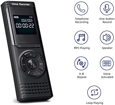 Diktafon XIXIAN Voice Activated Rekorderi, digitalni diktafon kapaciteta 32 GB Diktafon s glasovnom aktivacijom Diktafon MP3 player