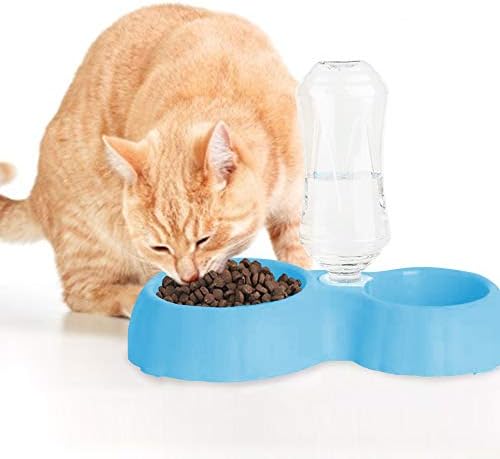 Dvostruka Automatska zdjela za pse i mačke, s dozatorom vode, Pojilicom za pse i mačke, pogodnom za pranje brkova, perivom u perilici