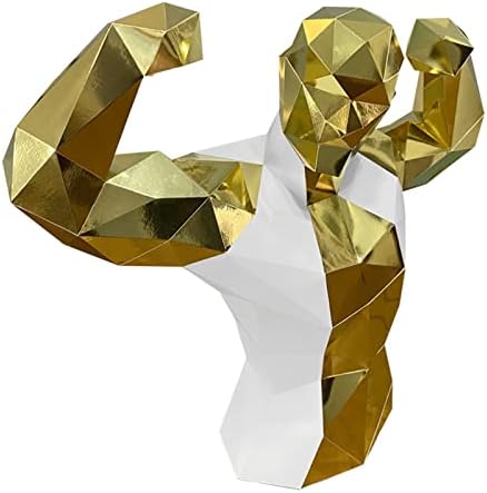 Mišićni macho kreativni ukras za dom 3D papir geometrijski papir trofej diy origami puzzle ručno rađena papira skulptura