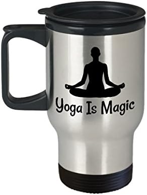 Joga kava putnička šalica najbolja smiješna jedinstvena joga poza čaj čaj savršena ideja za muškarce žene joga je magija