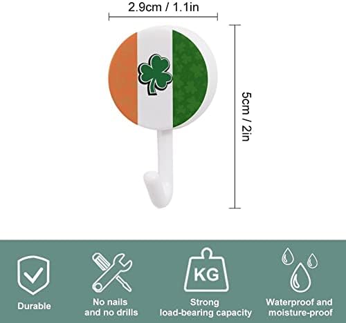 Irska zastava s Shamrock uzorkom 10 PCS Plastična kuka Slatka zidna kuka za kuku za kućne kuhinje Dekor vrata