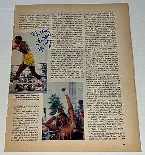 Stranica s autogramom Miltona Mccroreea-boksački časopisi s autogramima