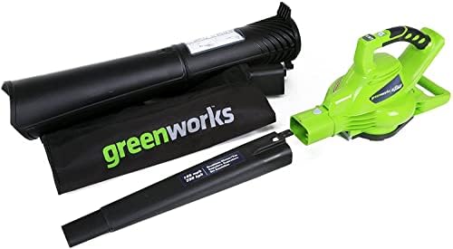 Greenworks 29472 G-MAX 40V Li-ion i 40V bez četkica bežični puhač lišća/vakuum, alat samo 24312, zelena/crna