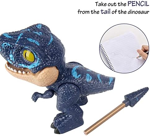 Tsoepll 5 u 1 kreativni model igračaka za dinosaur multifunkcionalne pribor za osnovnu školu, uključujući ravnalo, olovku, oštricu