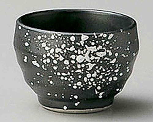 Bijeli udarac 2.2inch sake Cup Crna keramika napravljena u Japanu