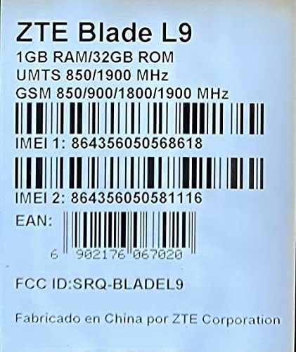 ZTE BLADE L9 2021 5 2000mah, DUAL SIM 4G LTE GSM Tvornica otključana, četverojezgreni Android 11, pametni telefon Latino međunarodna
