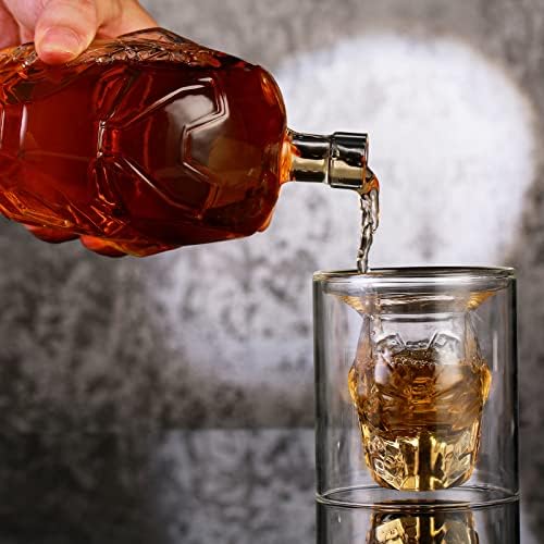 Prozirni Kreativni set za bokal za viski od 2 čaše poklon za muškarce tatin prijatelj cinefil Godišnjica bokal boca za viski bokal