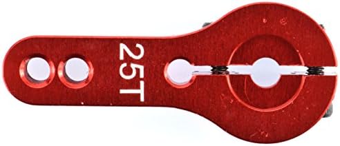 Apex RC Proizvodi 25T za Futaba Red aluminij dvostruko stezanje servo roga - 2 pakiranje 8016