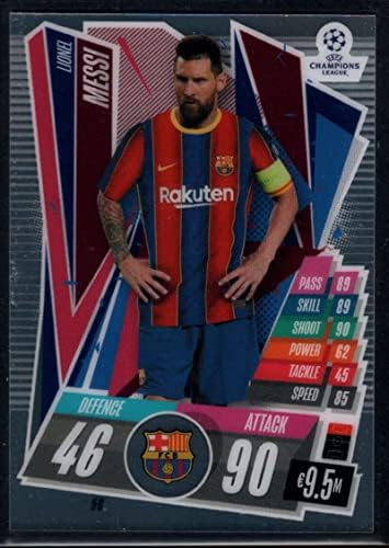 2020-21 Topps Chrome Match Attax UFA UCL liga 56 Lionel Messi FC Barcelona Trading Card