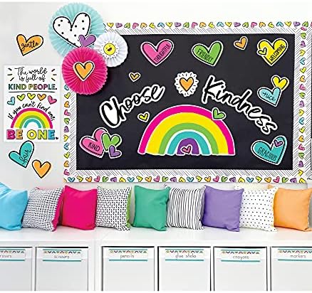 75 PCS. Carson dellosa Kind Vibes set učionice u učionici, uključuje odabir zaglavlja ljubaznosti s inspirativnim plakatom u učionici