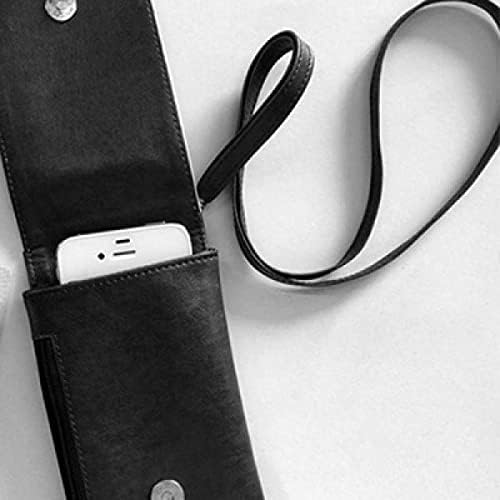 Tange šarene glazbene note Bijeli telefon s novčanim novčanikom pametni telefon viseći lažno kožu crna