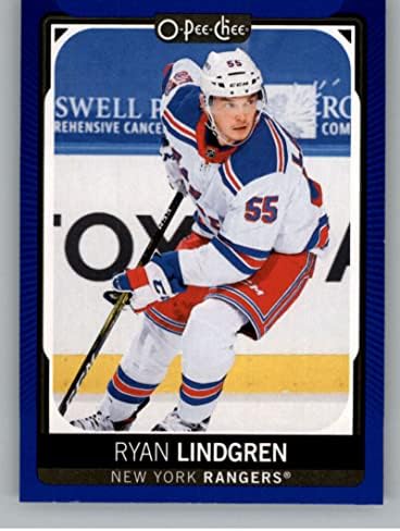 2021-22 O-pee-chee plava granica 287 Ryan Lindgren New York Rangers NHL Trgovačka karta hokeja