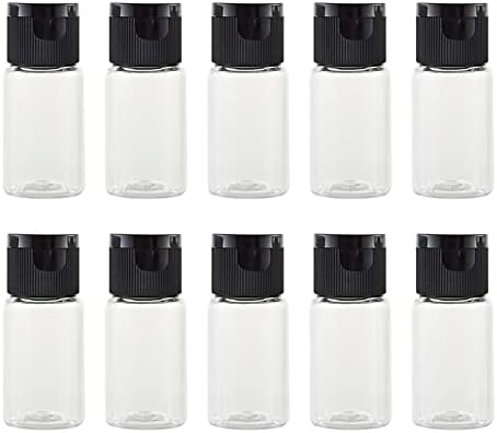 GSHLLO 15 PCS 10 ml praznih plastičnih boca za uzorke Kozmetike za punjenje Kozmetičkih šminke Male boce s tekućim losionima putnička