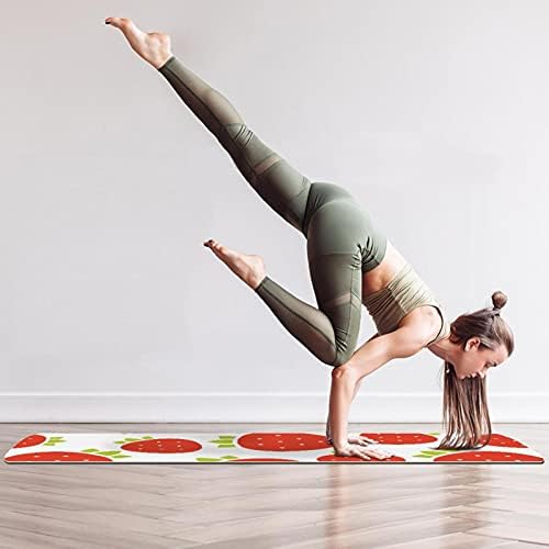 Joga prostirka za jogu s bešavnim uzorkom jagoda ekološki prihvatljiva Protuklizna prostirka za fitness za pilates i vježbe na podu