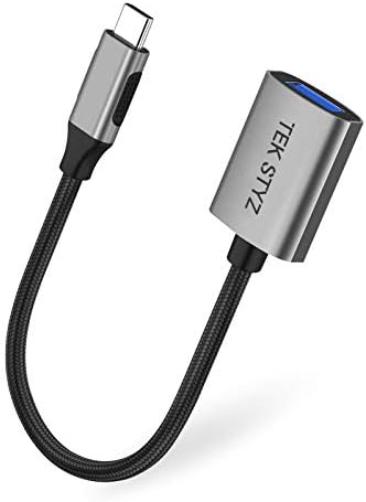 TEK STYZ USB-C USB 3.0 adapter kompatibilan s Dell XPS 15 OTG Type-C/PD muški USB 3.0 ženski pretvarač.