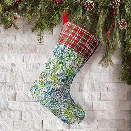 Sloth and Nature Sequin božićna čarapa Sjajni zidni viseći ukrasi Dekoracija za druženje s božićnim drvećem