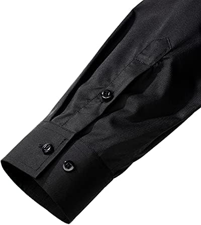 J.VER muške haljine košulje čvrste duge rukave rastezljive formalne košulje bez nabora Poslovanje ležernog gumba dolje košulje