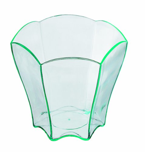 Packnwood cvijet u obliku prozirne zelene plastične šalice, 2 oz. Kapacitet