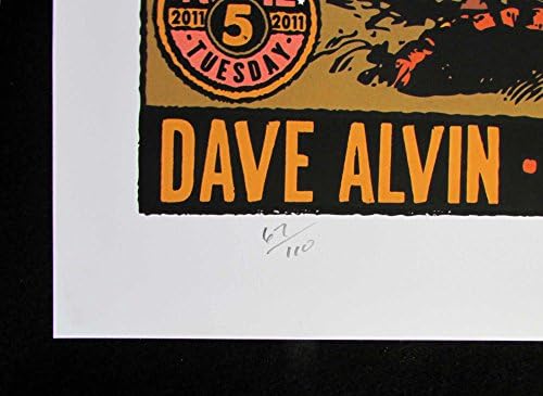 Dave Alvin Peter, plakat Aladdin Theatre Portland Hand potpisan svileni zaslon Gary Houston