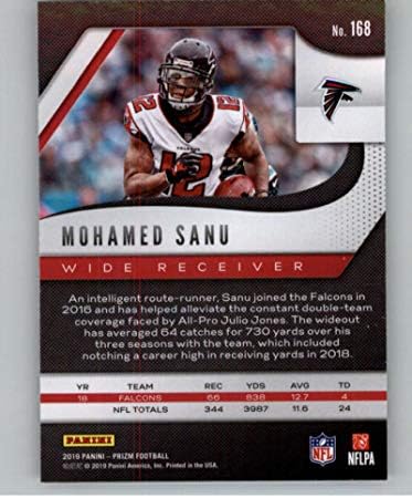 2019 Panini Prizm 168 Mohamed Sanu Atlanta Falcons NFL nogometna trgovačka karta