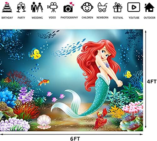 Foto pozadina za djevojčice Ariel sirena princeza pribor za dječji portretni Foto Studio rekviziti