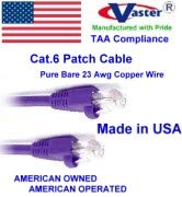 Supecable SKU -81975 - Made in SAD - Purple - 150 ft - UTP CAT.6 Ethernet Patch kabel - Čisti bakar 23 AWG - UL CMR