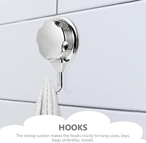 Kuke Silver usisava šalice 2pcs Besplatno usisavanje šalica Vakuum Kuka za ravne glatke zidne površine ručnika za ručnik kupaonicu