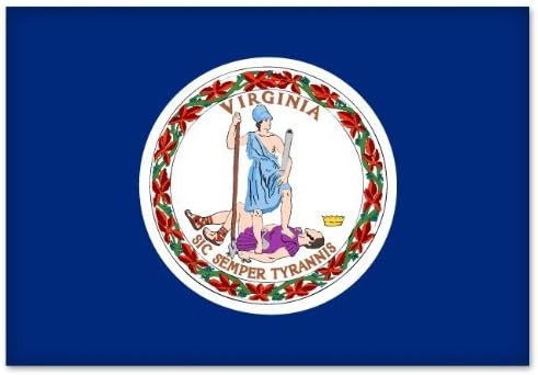 Naljepnica odbojnika za automobil Virginia State Flag 5 x 4