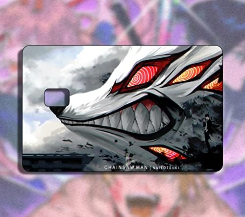 Holografska naljepnica za kožu kreditne kartice osobe s motornom pilom poklopac / naljepnice za debitne kartice anime stil naljepnica