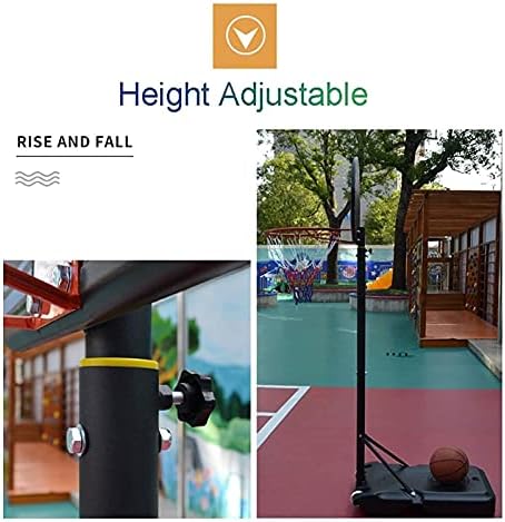 Vanjski sigurnosni sustav podesiv po visini košarkaški stalak Prijenosni košarkaški obruč mrežasti sustav na kotačima idealan za trening