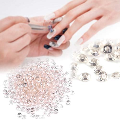 Haofy akrilni dijamanti šiljasti dno labave dijamante, 1000 pcs/vrećica 4,5 mm prozirna akrilna kuglica vaza punila za vjenčanje za