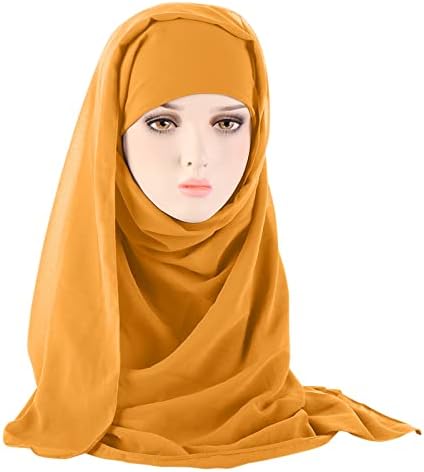 Hidžab turban glava za žene Slouchy glava omota šešir dugačka kosa čvrsta boja puna pokrova šala muslimanske kapice lagane