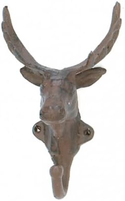 Gornja paluba antikvarska vintage izgled lijevanog željeza jelena lovac na glavu jednostruka kuka zidni dekor