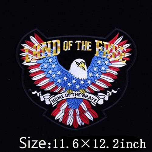 Falcon Tactical-veliki američki zastava Eagle Patch-Punk Rocker Rider Motociklistički motociklistički zakrpa Naziv SEW on Applique