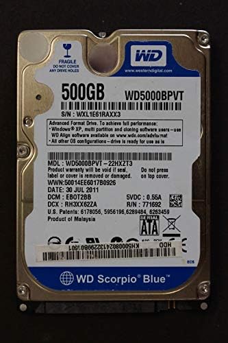 WD5000BPVT, Dell Scorpio Blue 500GB 5400 RPM 2,5 SATA tvrdi disk