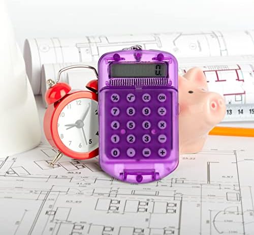 Jojofuny 3PCS prijenosni kalkulator privjesak za ključeve, maleni kalkulator, kalkulator privjes za ključeve, mini elektronički kalkulator