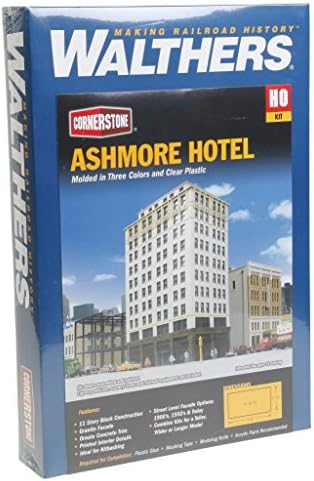 Walthers, Inc. Ashmore Hotel Kit, 8-5/8 x 4-7/16 x 13-7/8 21,9 x 11,2 x 35,3cm