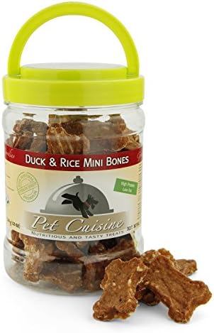 Kuhinja kućnih ljubimaca 12 oz Premium štene žvakanje patka i riže mini kosti za pse trening za užinu, jedna veličina