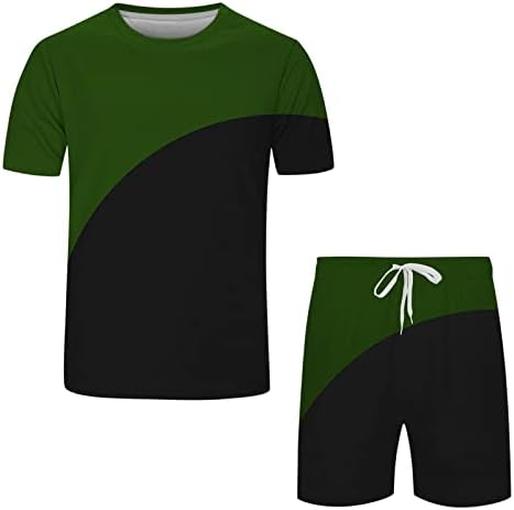 Odjeća za muškarce 2 komada Moda, majice za posadu kratkih rukava i kratke hlače Outfits Outfits Sportwear TrackSuit