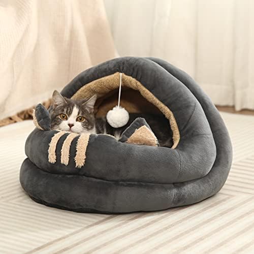 Mačji krevet za mačke, mačji kreveti za mačke lutalice s uklonjivim i sklopivim jastukom, kućica za šatore za male pse, mačiće