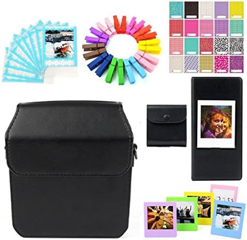 Pribor Set - crna torbica / torba za pohranu filmova/okviri/ ablum/naljepnice /čipkasti okvir za fotografije /drvene kopče za pisač