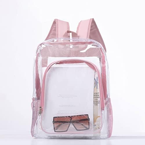 Hasiobanyu Slatki prozirni ruksak Transparentni pogledajte plastične ruksake za žene i djevojke, dječje školske torbe škole, fakultet,