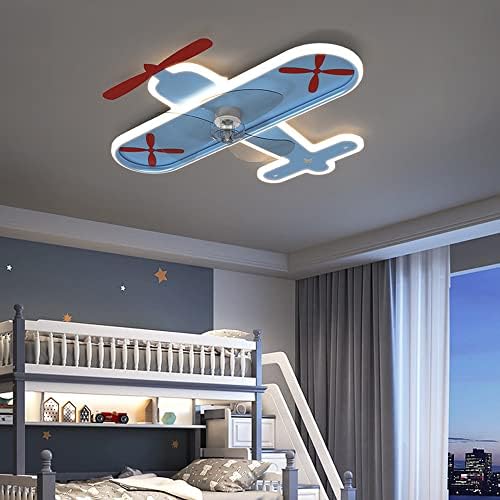 DLSIXYI 20,9 ”LED zamrava se ventilator stropa s rasvjetom s rasadnikom ventilator ventilatora daljinski upravljač Moderni zrakoplovi