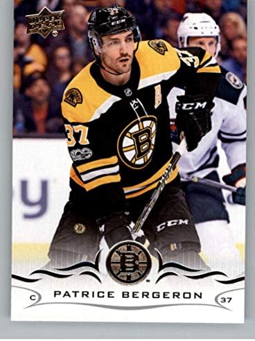 2018-19 hokejaška karta gornje palube br. 19 Patrice Bergeron Boston Bruins Službena trgovačka kartica