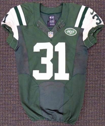 New York Jets Antonio Cromartie 2013 Igra je koristila Green Nike Jersey nepotpisani SKU 181176 - Nepotpisana NFL igra korištena dresova